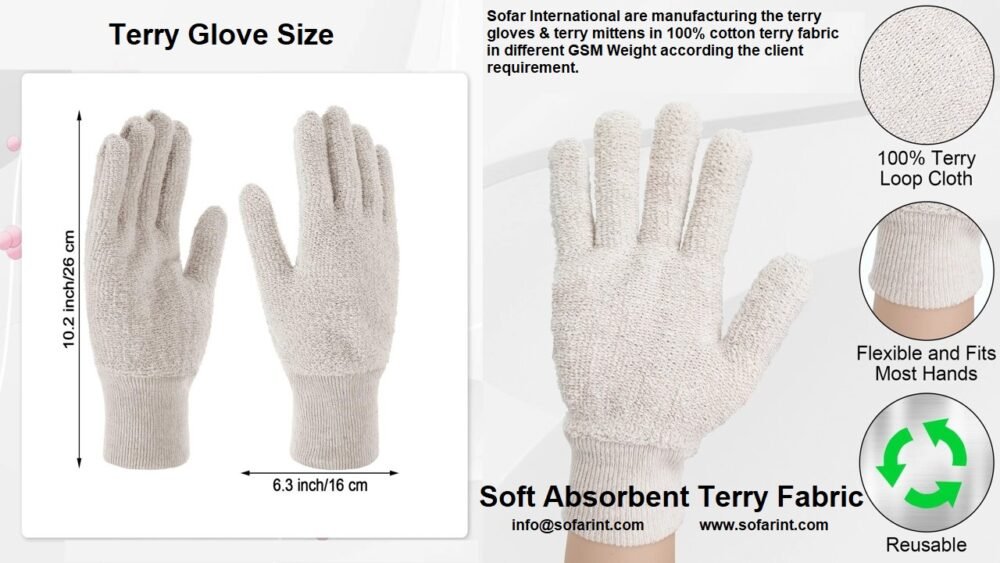 Terry Gloves Knit Wrist - Image 9