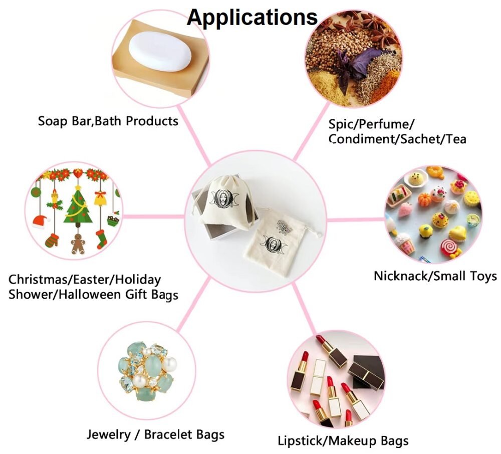 Single Drawstring Muslin Bag - Image 7